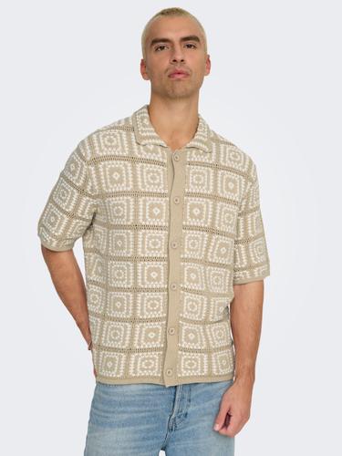 ONSBART RLX 5 SS SHIRT KNIT NOOS L Locker geschnitten - Silver Lining
