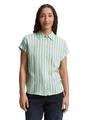 Loose Fit Bluse mit Streifenmuster 46 Loose Fit - Faded Green Off White Stripe