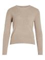 VICOMFY O-NECK L/S KNIT TOP- NOOS L Normal geschnitten - Natural Melange