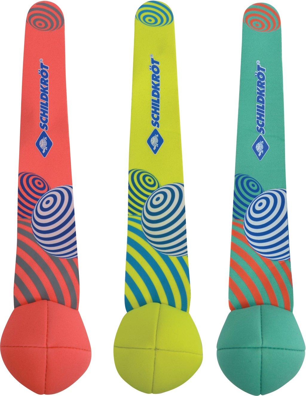 SCHILDKRÖT Schildkröt Neopren Diving Balls, 3 Tauchbälle mit Schweif, Sandfüllung, Schweif steht am Grund, 970231 - in Bunt