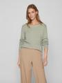 VIRIL O-NECK L/S  KNIT TOP - NOOS L Normal geschnitten - Oil Green