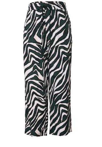 Gemusterte Wide Leg Hose 36/7/8 Hosen - Pine Grove Green
