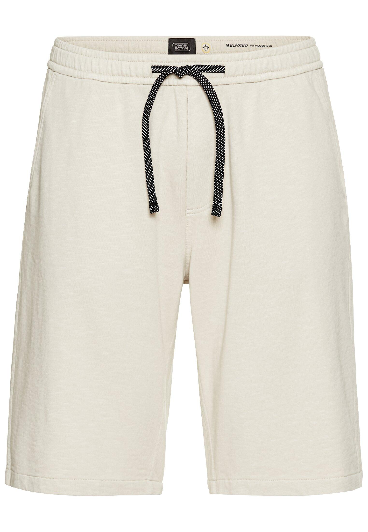 Bermuda Shorts mit elastischem Bund L Relaxed Fit - Beige