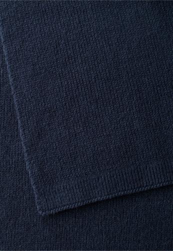 Strickschal aus reiner Baumwolle Blau OS