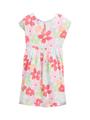 Mini-Kleid mit Eingriffstaschen 92/98 A-Linie - Big Multicolor Flower Print