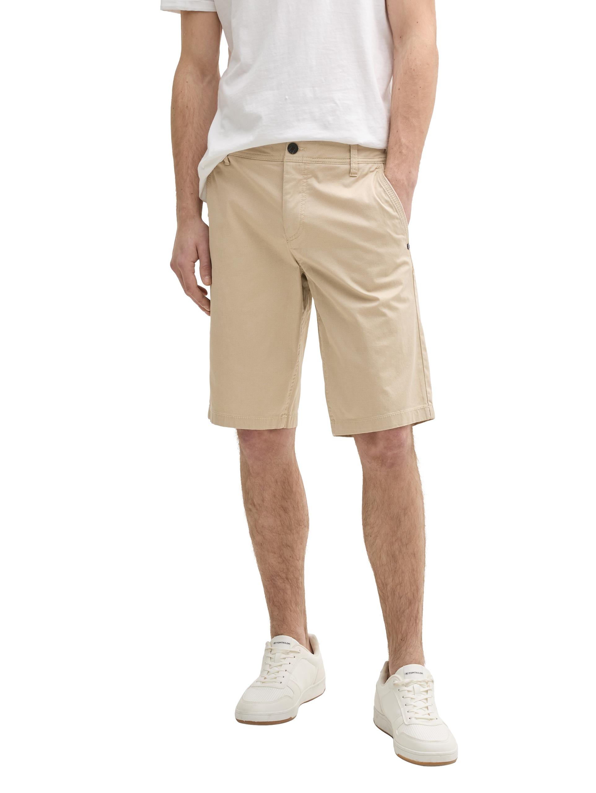 Slim Chino Shorts 38 Slim Fit - Beige Triangle Print