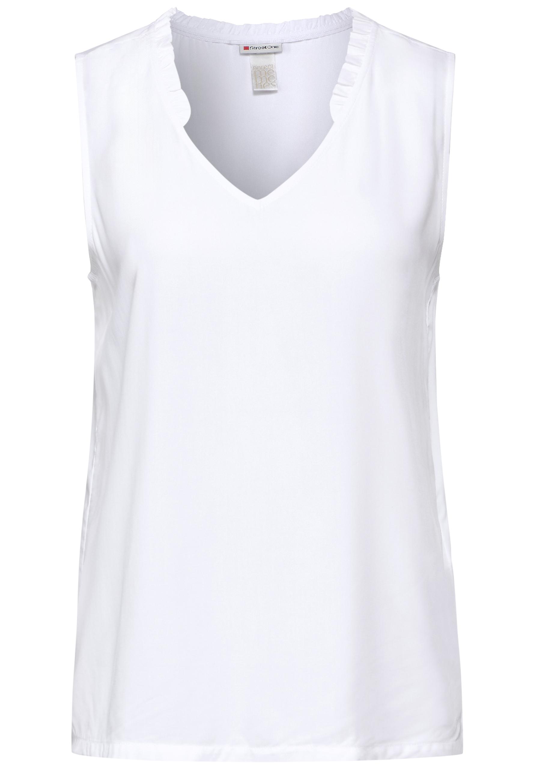 Blusentop mit Frills 42 - White