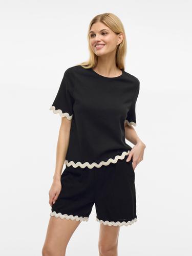 VICALISA O-NECK 2/4 TOP L Normal geschnitten - Black Beauty