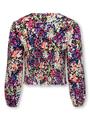 KOGLUVA L/S AOP V-NECK SMOCK TOP PTM 152 Enger Schnitt - Cloud Dancer