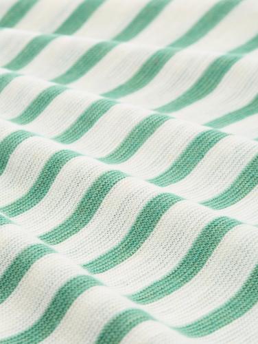 Strickpullover mit Streifenmuster L Regular Fit - Offwhite Rosewood Green