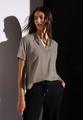 Bluse in Unifarbe 36 - Vintage Stone