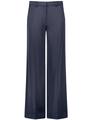Weite Hose aus fließendem Satin 38 Weites Bein - Navy