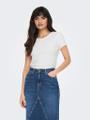 ONLCARLOTTA S/S TOP JRS NOOS XS Enger Schnitt - White