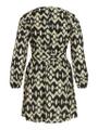 VIKALLILA GRY V-NECK L/S DRESS Schwarz 34