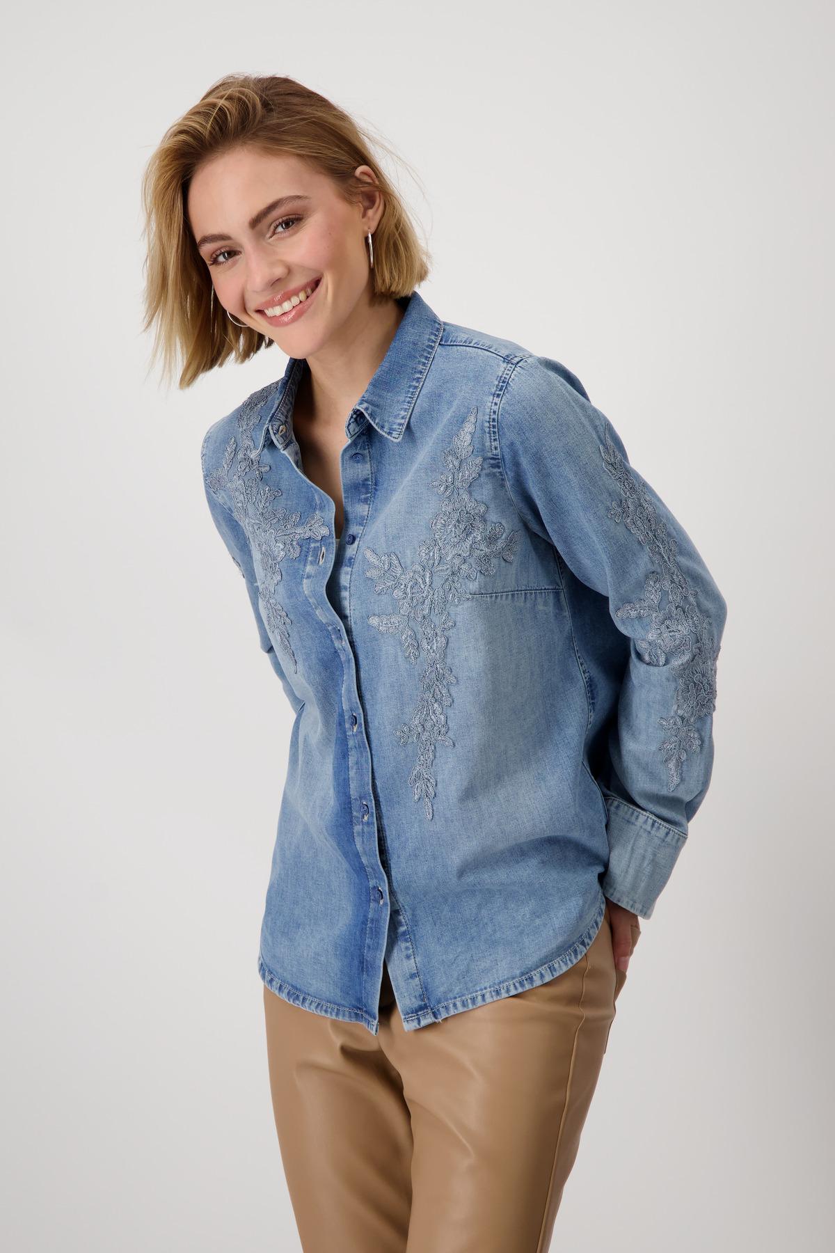 Jeanshemd mit Applikation 40 - Jeans
