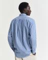 Regular Fit Classic Popeline Hemd mit Streifen Blau XL