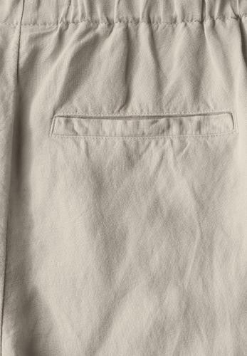 Wide Leg Hose aus Leinenmix L/7/8 Hosen - Pumice Beige