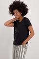 T-Shirt mit Schmuckschrift 36 - Schwarz