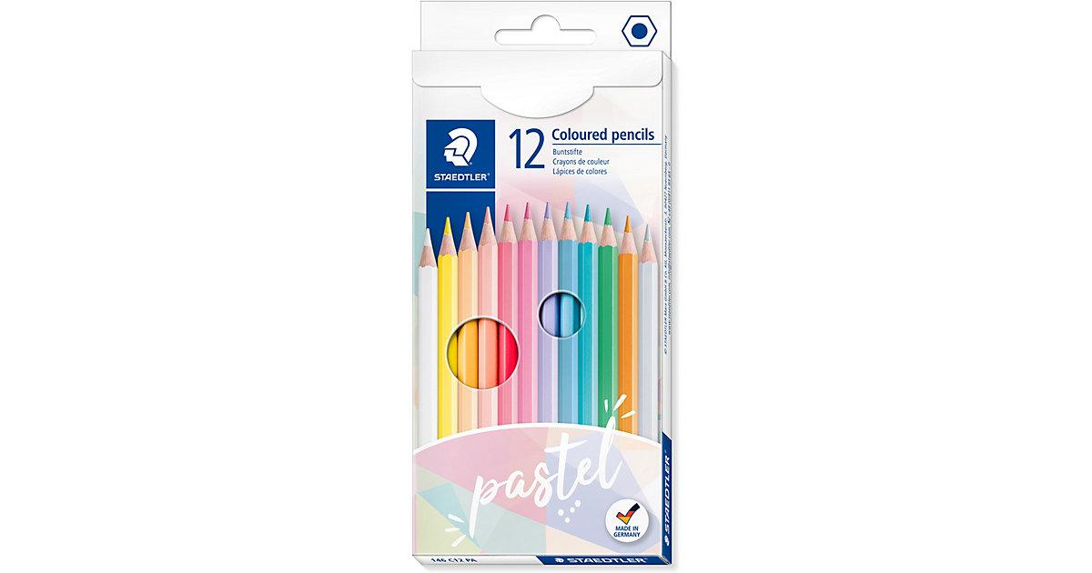 Buntstifte Pastell 6-Kant, 12 Farben
