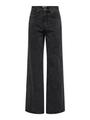 ONLHOPE RHINESTONE HW WIDE DNM BJ 27/32 Weiter Beinschnitt - Washed Black