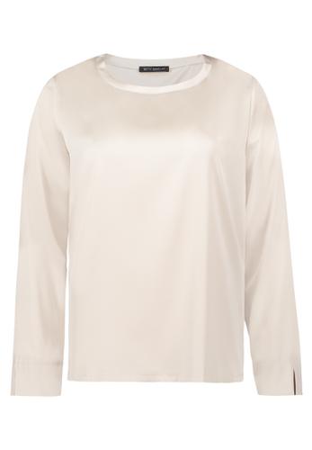 Schlupfbluse 46 Figurumspielend - Beige