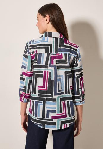 Gemusterte Bluse M - Light Alabaster White