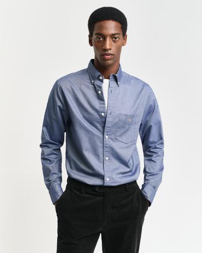 Regular Fit Classic Oxford-Hemd Blau M