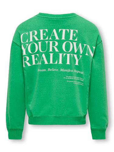 KOGNELLY L/S O-NECK PRINT BOX SWT 158/164 Normal geschnitten - Green Bee