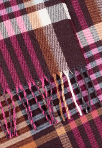 Weicher Schal im Karomuster OS - Plum Check