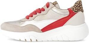 Sneaker low Materialmix Leder beige 4,5 - Beige
