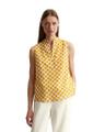 Ärmellose Print-Bluse flared 34 Regular Fit - Multi/ Golden Yellow