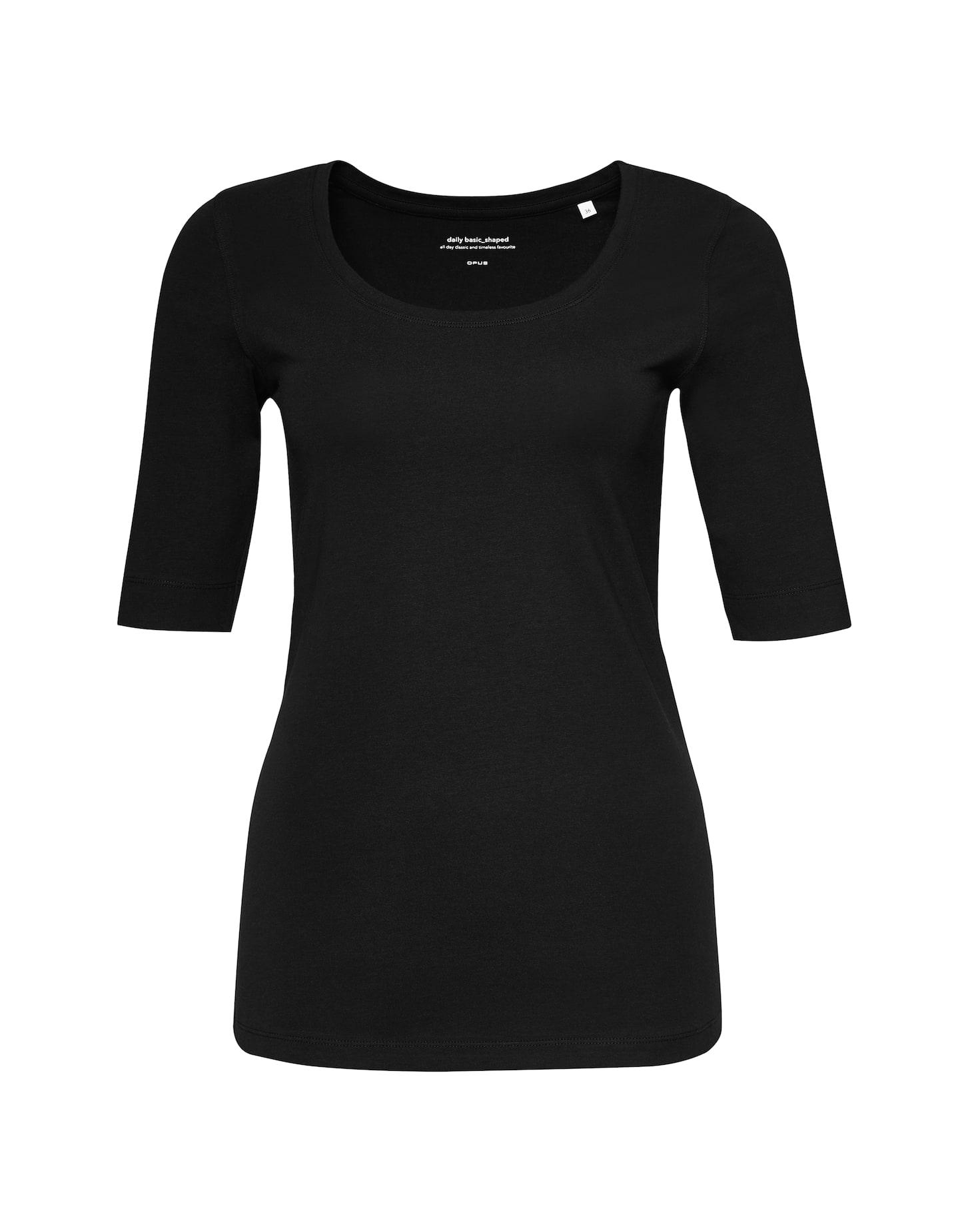 OPUS Kurzarmshirt »Daily F« im Basic-Look - Schwarz / 40