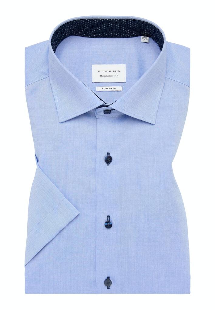 Hemd Pinpoint Kurzarm Blau 46/Kurzarm