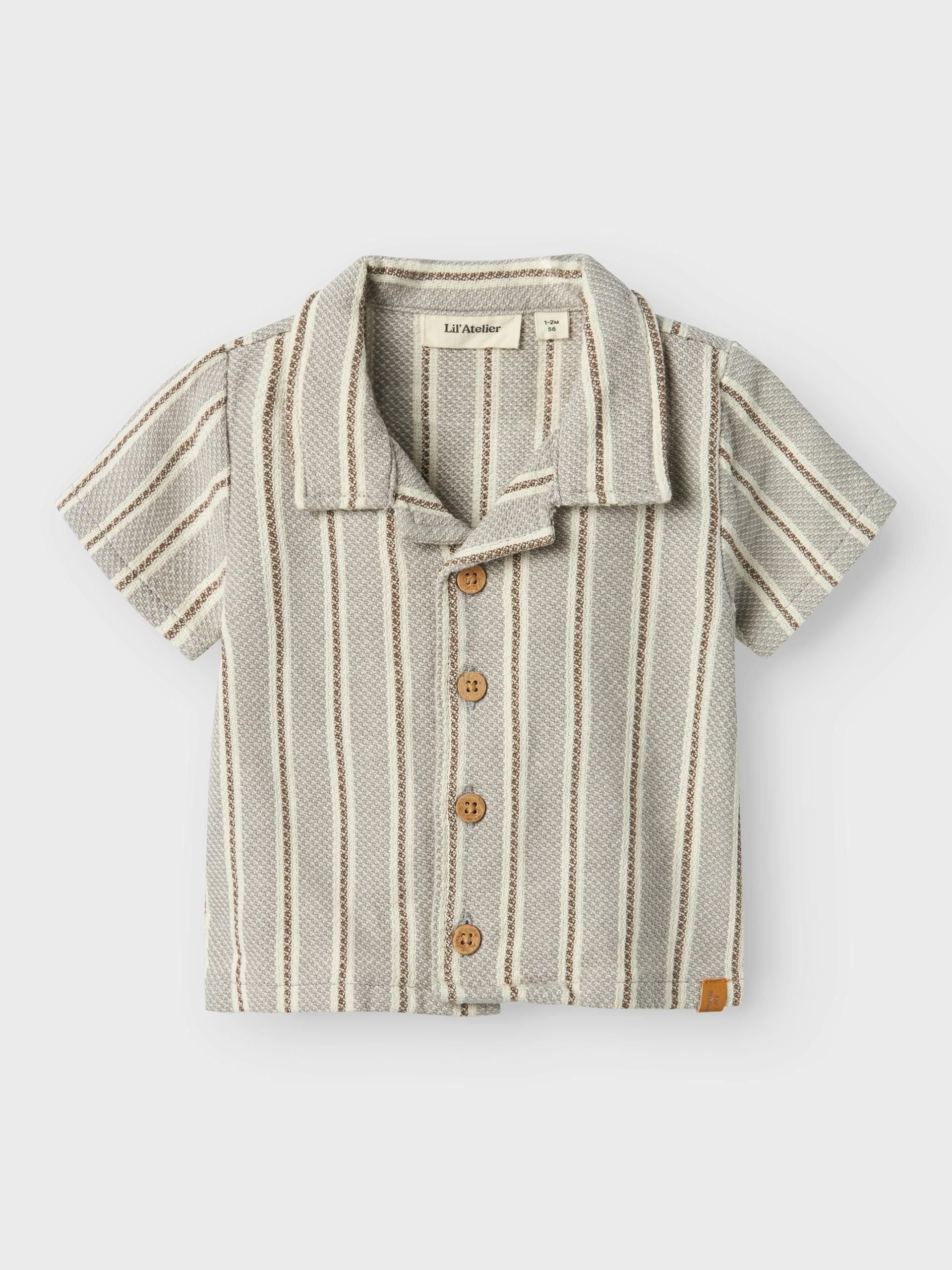NBMFREDE SS LOOSE SHIRT LIL 56 Locker geschnitten - Mourning Dove