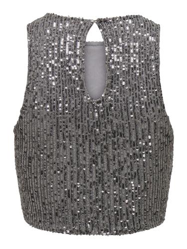 ONLANA S/L SEQUINS SHORT TOP JRS S Normal geschnitten - Gull