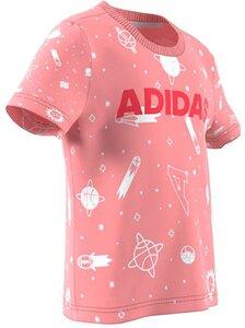 adidas Kinder Style Sommer T-Shirt 116 in Rot