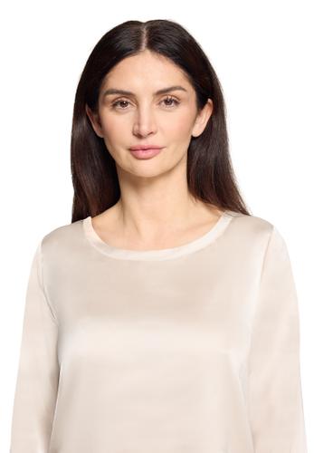 Schlupfbluse 38 Figurumspielend - Beige