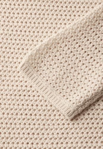 Pullover mit Lochmuster 42 - Lucid White