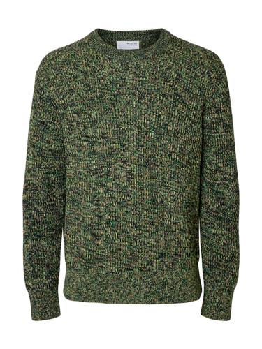 SLHTILUM LS KNIT RELAXED CREW NECK XL Locker geschnitten - Sky Captain