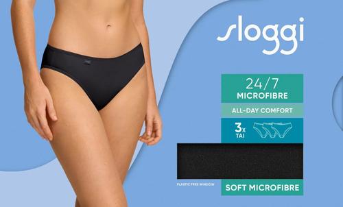 sloggi 24/7 Microfibre Tai C3P 38 - Schwarz