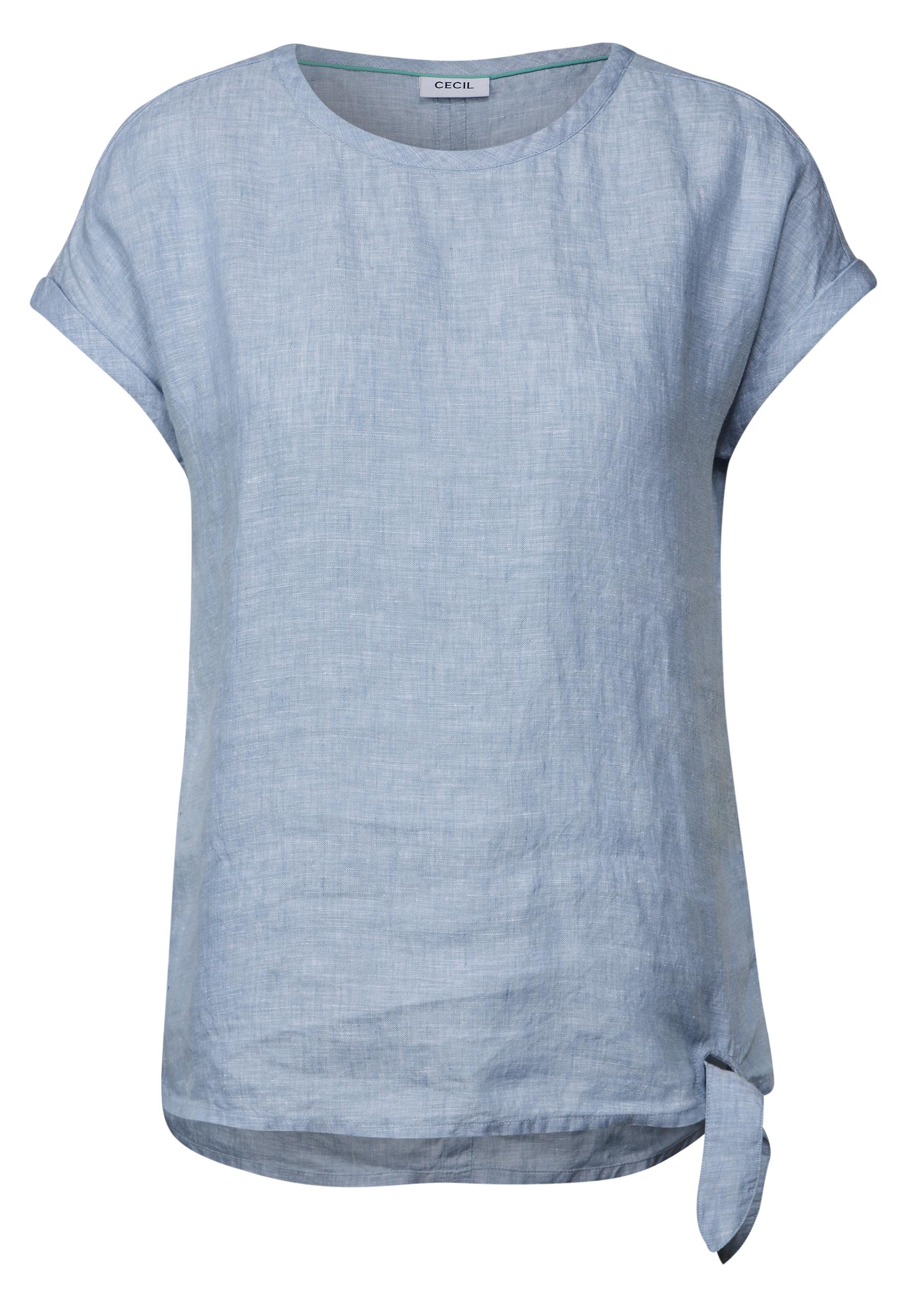 Leinen Chambray-Bluse L - Chambray Forever Blue