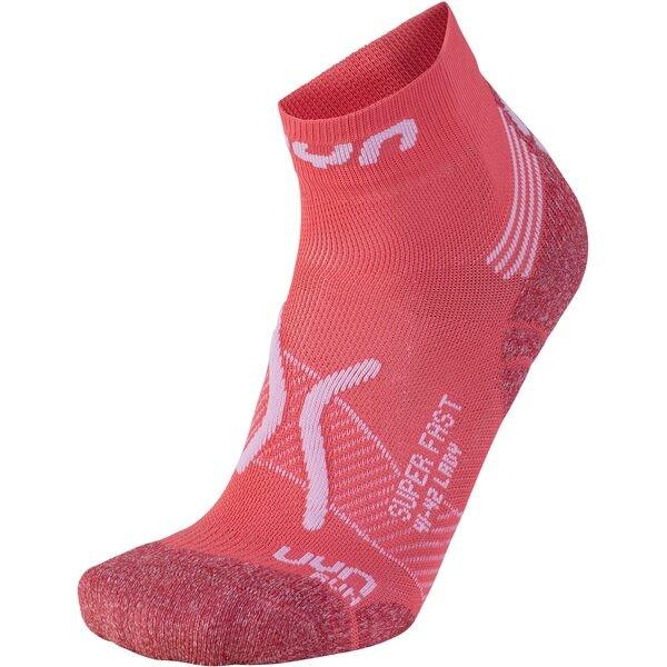 UNLEASH YOUR NATURE Damen Laufsocken RUN SUPER FAST 41-42 in Rot