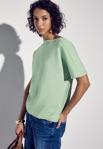 Shirt mit U-Boot-Ausschnitt 36 - Milky Green