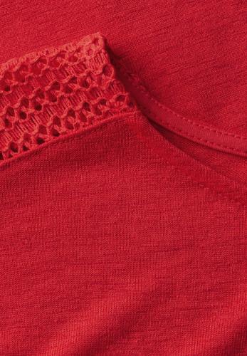 Shirt mit Spitzendetail 36 - Glory Red