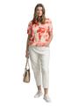 Plus Size - Crinkle T-Shirt mit Muster 48 Regular Fit - Red Dots And Shapes Design