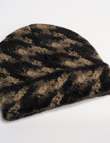 Strickmütze OS - Sandy Beige Gemustert
