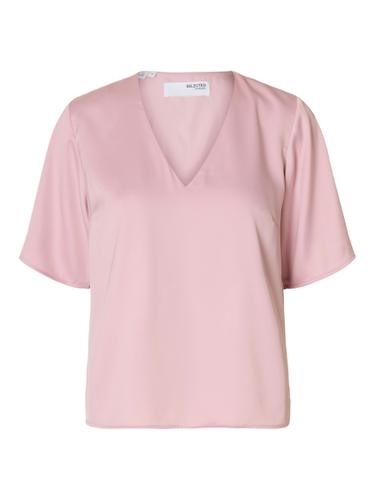 SLFLENA SS V-NECK TOP NOOS 34 Normal geschnitten - Bleached Mauve
