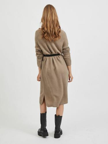 VIMADELIA V-NECK L/S KNIT DRESS - NOOS XS Normal geschnitten - Fungi