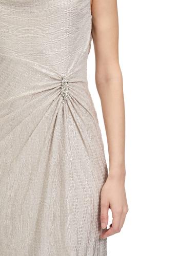 Abendkleid 40 Figurbetont - Cream/silver