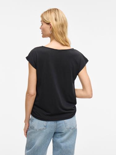 VIMODALA WATERFALL C/S TOP/PB M Locker geschnitten - Black Beauty